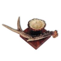 Kerzenhalter mit Rehhorn / Hirschhorn
