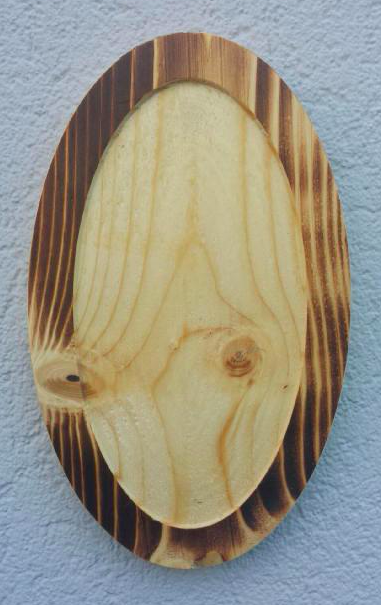 Geweihschild Reh ohne Kieferdach gebrannt Trophaeenschild