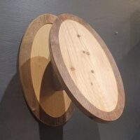 Mufflonschild in Altholz