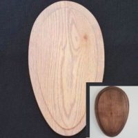 Trophäenschild oval Hirsch Eiche lasiert (hell / dunkel)