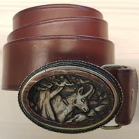 Jagdgürtel mit Motiv gams, gamsmotiv