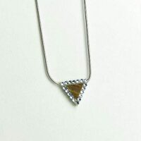 Anhänger aus Hirschhorn mit Swarovski-Steinen zartes hellblau