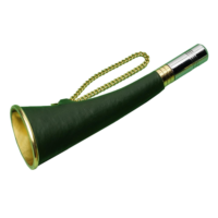 Signalhorn Jagd mit Leder in Jägergrün