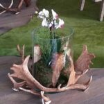 Windlicht mit Glas aus Damschaufeln