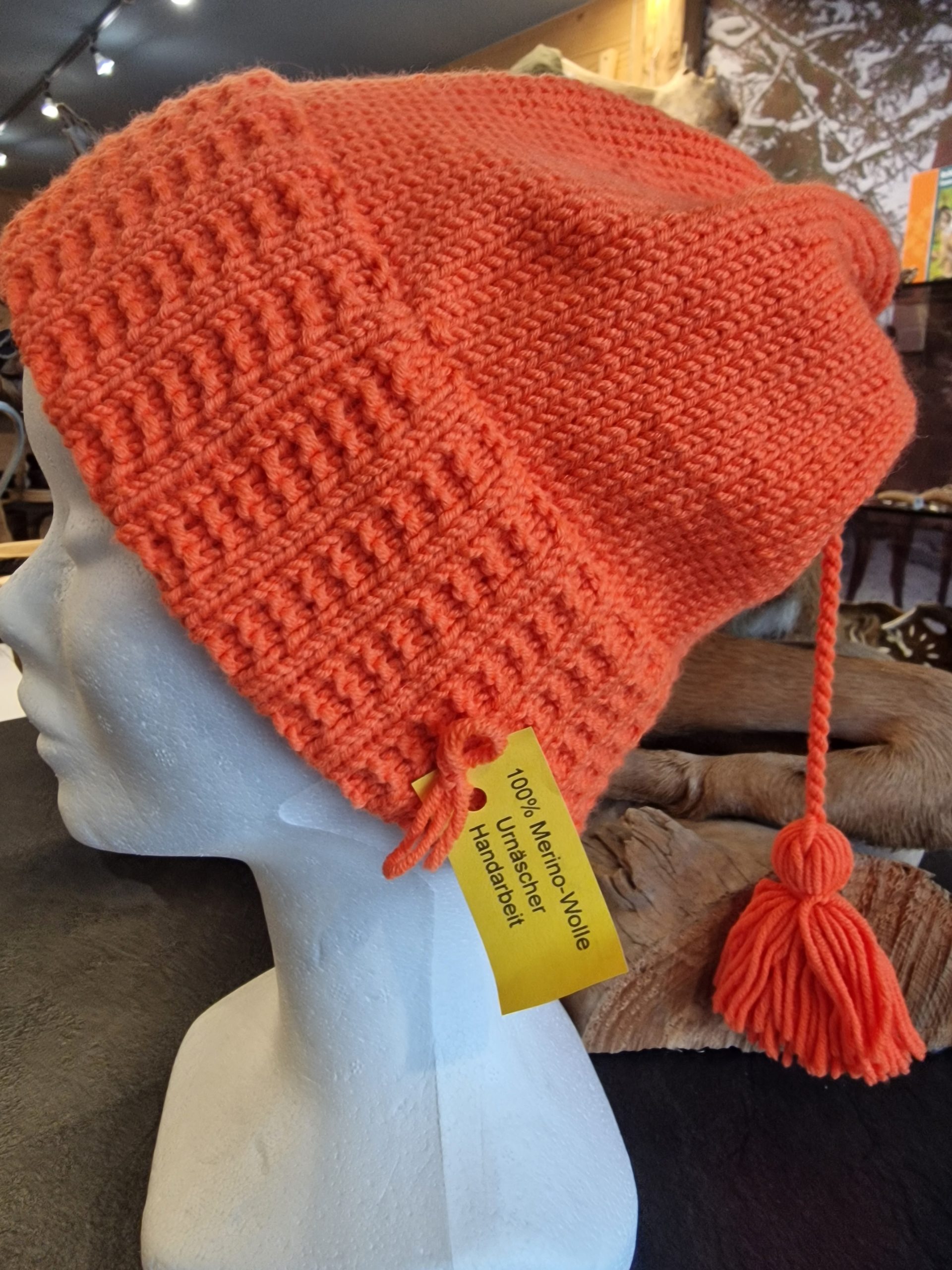 Jägerzipfelkappe in orange